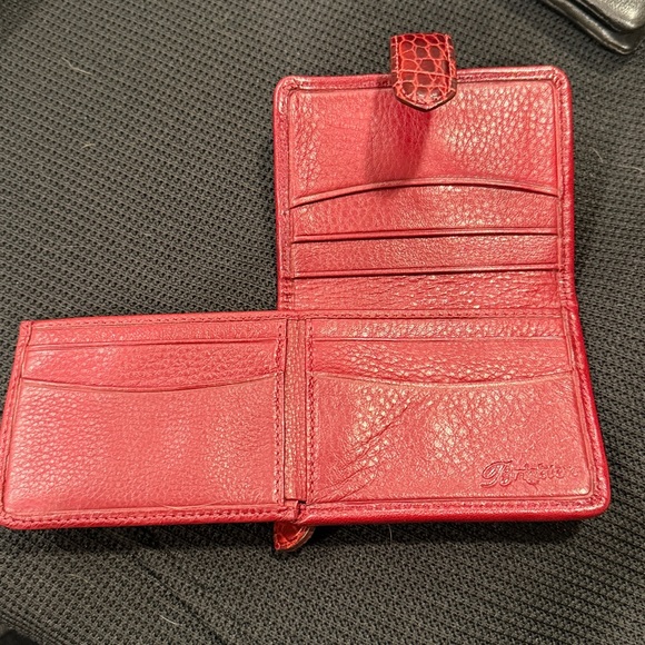 Brighton Bellissimo Heart Small Dark Red Wallet Italian pebbled leather - Picture 4 of 9